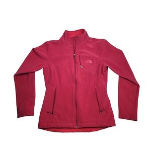 The North Face Womens Red Full Zip Jacket‎ Size S Windbreaker Rain